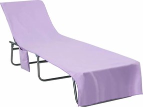 vidaXL Πετσέτες ξαπλώστρας 2 τμχ. Μοβ 210 x 75 cm