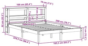 ΣΚΕΛΕΤΟΣ ΚΡΕΒΑΤΙΟΥ ΧΩΡΙΣ ΣΤΡΩΜΑ 160X200 ΕΚ ΜΑΣΙΦ ΞΥΛΟ ΠΕΥΚΟΥ 3305726