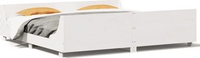 vidaXL Σκελετός Κρεβ. Χωρίς Στρώμα Λευκό 200x200 εκ Μασίφ Πεύκο