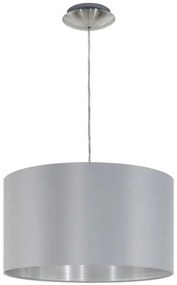 Eglo Maserlo Μοντέρνο Κρεμαστό Φωτιστικό Μονόφωτο με Ντουί E27 σε Γκρι Χρώμα 31601