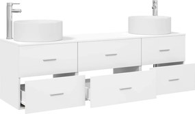 vidaXL Σετ Επίπλων Μπάνιου 3 τμχ. Λευκό 49,5 x 44,5 x 65,5 εκ