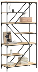 vidaXL Βιβλιοθήκη Sonoma Δρυς 91 x 36 x 176 εκ. Επεξεργ. Ξύλο / Ατσάλι