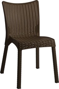 Καρέκλα Confident pakoworld PP σκούρο καφέ