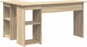 vidaXL Γραφείο Δρύς Sonoma Επεξεργασμένο Ξύλο 142 x 102 x 73 εκ