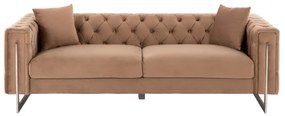 ΚΑΝΑΠΕΣ τ.CHESTERFIELD MOBAR HM3263.03 ΜΠΕΖ ΒΕΛΟΥΔΟ-ΜΕΤΑΛΛΙΚΑ ΠΟΔΙΑ 212x87x68Υεκ