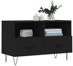 vidaXL Έπιπλο Τηλεόρασης Μαύρο 80 x 36 x 50 εκ. από Επεξεργασμένο Ξύλο