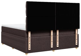 ΚΡΕΒΑΤΙ BOXSPRING ΜΕ ΣΤΡΩΜΑ ΣΚΟΥΡΟ ΚΑΦΕ 180X200 ΕΚ ΥΦΑΣΜΑΤΙΝΟ 3294445