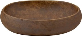 vidaXL Νιπτήρας Οβάλ Καφέ 59 x 40 x 15 εκ. Κεραμικός