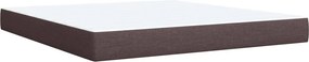 vidaXL Κρεβάτι Boxspring με Στρώμα Σκούρο Καφέ 180x200 εκ Υφασμάτινο