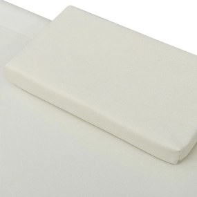 vidaXL Ξαπλώστρα Διπλή Λευκό Κρεμ με Σκίαστρο &amp; Μαξιλάρι