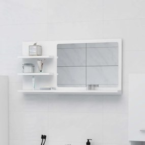 vidaXL Καθρέφτης Μπάνιου Λευκός 90 x 10,5 x 45 εκ. Μοριοσανίδα
