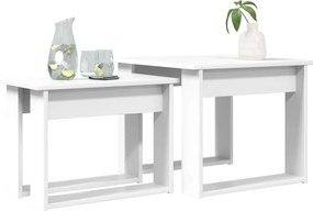 vidaXL Σετ Τραπεζιού Για Καφέ 2 pcs Λευκό 50 x 52 x 42 εκ
