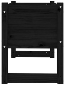 Ζαρντινιέρα Μαύρο 78x40x52 εκ. από Μασίφ Ξύλο Πεύκου - Μαύρο