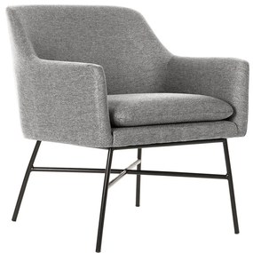 Πολυθρόνα DKD Home Decor Μαύρο Ανοιχτό Γκρι Μέταλλο 66 x 62 x 76,5 cm