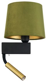 Φωτιστικό Τοίχου - Απλίκα Chillin 8214 1xE27 max 40W & 1xG9 max 10W Green Nowodvorski Metal, Fabric