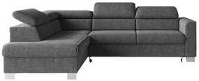 Γωνιακός καναπές κρεβάτι Felin με αποθηκευτικό χώρο, σκούρο γκρι 255x191x83cm Δεξιά γωνία – BEL-TED-035