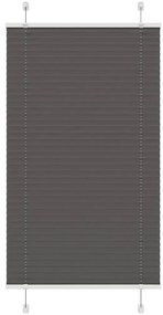 vidaXL Πλισέ περσίδα Μαύρο 80x100 cm Πλάτος υφάσματος 79,4 cm