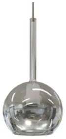 Φωτιστικό Οροφής Minibol/F 3483 14x14x29/300cm 1xE14 Silver Sikrea Μέταλλο,Γυαλί