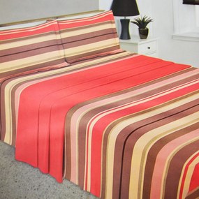 Σεντόνια Σετ 4Τμχ. Α.R. BMB Stripe Pink PRE Single 160x260cm Χωρίς Λάστιχο 100% Cotton