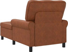 vidaXL Χαλάρωση με μαξιλάρι Καφέ 91 x 157 x 91 εκ. Τεχνητό Δέρμα