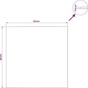 vidaXL Επιφάνεια Τραπεζιού Διαφανής 30 x 30 εκ. από Ψημένο Γυαλί