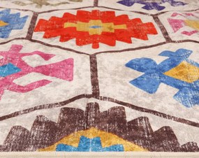 vidaXL Χαλί Πλενόμενο Αντιολισθητικό Πολύχρωμο 80 x 300 εκ.