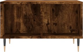 vidaXL Τραπεζάκι Σαλονιού Καπνιστή Δρυς 60x50x36,5εκ. Επεξεργασμ. Ξύλο