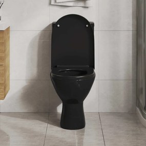 vidaXL Κάλυμμα Λεκάνης με Soft Close &amp; Quick Release Μαύρο