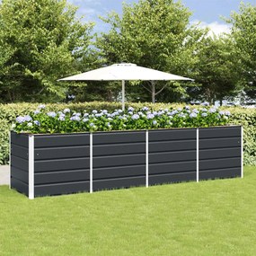 vidaXL Γλάστρα Ανθρακί 320 x 80 x 75 εκ. Ατσάλι
