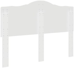 vidaXL Κεφαλάρι με κεφαλάρι Λαμπερό Λευκό 140 cm Επεξεργασμένο ξύλο