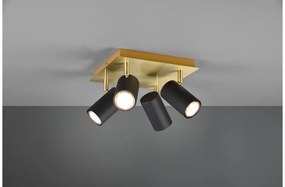 Σποτ Φωτιστικό Οροφής 4xGU10 Κινητό Marley Trio Lighting-802430480-Μαύρο-Χρυσό 802430480