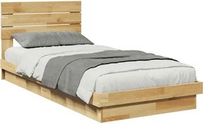 vidaXL Πλαίσιο κρεβατιού με κεφαλάρι χωρίς στρώμα 75x190 cm