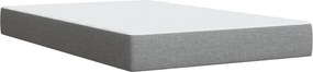 vidaXL Κρεβάτι Boxspring με Στρώμα Ανοιχτό Γκρι 120x200 εκ. Υφασμάτινο
