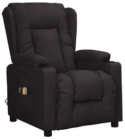 vidaXL Πολυθρόνα Μασάζ Ηλεκτρική Μαύρο από Συνθετικό Δέρμα