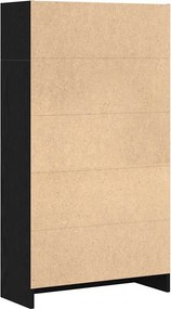 vidaXL Βιβλιοθήκη Μαύρη Δρυς 60x24x109 εκ. από Τεχνητό Ξύλο