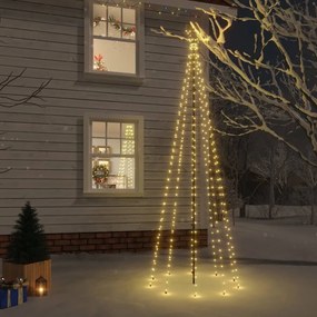 vidaXL Χριστουγεννιάτικο Δέντρο με Ακίδα 310 LED Θερμό Λευκό 300 εκ.