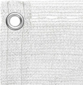 vidaXL Οθόνη Μπαλκονιού Λευκό 75 x 700 cm HDPE και Αλουμίνιο