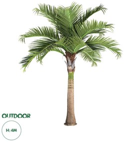 20169 GloboStar® Artificial Garden COCONUT PALM TREE 20169 Τεχνητό Διακοσμητικό Φυτό Φοινικόδεντρο Κοκοφοίνικας Εξωτερικού Χώρου IP68 UV Certified Protection Υ400cm