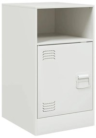 vidaXL Κομοδίνα 2 τεμ. Λευκό 34,5x39x62 εκ. από Χάλυβα