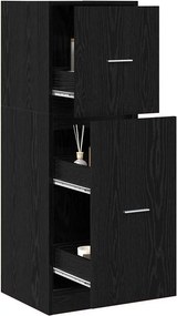 vidaXL Φαρμακοποιϊκή Ντουλάπα Μαύρη δρυς 40 x 41 x 118 εκ.