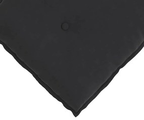 vidaXL Μαξιλάρι Πλάτης Μαύρο 80 x 50 cm Υφασμάτινο Κορντουρά