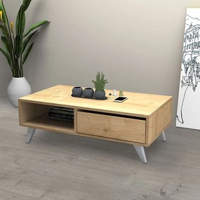 Τραπεζάκι σαλονιού Aster Megapap από μελαμίνη χρώμα sonoma 120x56x40εκ.-GP028-0039,1