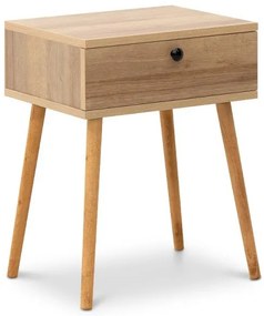 Κομοδίνο Pauline Μελαμίνης Pine Oak 45x35x61 GP022-0064,3 Megapap-GP022-0064,3-Καφέ GP022-0064,3