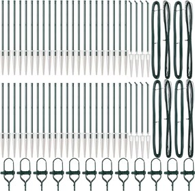 vidaXL Στύλος Περιφράξεων 52 pcs Γκρι 3,2 x 3,2 x 120 εκ