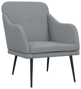 vidaXL Πολυθρόνα Ανοιχτό Γκρι 63 x 76 x 80 εκ. Υφασμάτινη