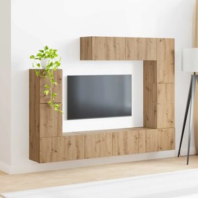 vidaXL Σετ επίπλου τηλεόρασης 5 τμχ. Artisan Oak Επεξεργασμένο Ξύλο