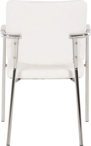 ΚΑΡΕΚΛΑ QUESTA ΜΕ ΜΠΡΑΤΣΑ HM1070.02 ΛΕΥΚΗ 56,5x59x85 cm