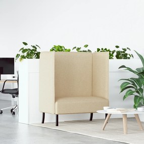 vidaXL Καναπές ψηλής πλάτης Κρεμ 109x56x121 εκ. Υφάσματα