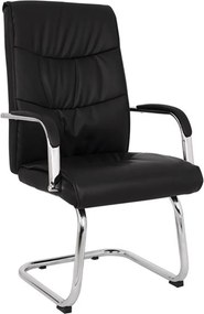 ΠΟΛΥΘΡΟΝΑ JACOB HM1045.11 ΜΑΥΡΟ PU ΜΕ ΒΑΣΗ ΧΡΩΜΙΟΥ 57x66,5x102 cm