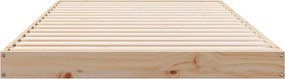 vidaXL Κρεβάτι δαπέδου Φυσικό 100 x 220 cm Στερεά ξυλεία πεύκου